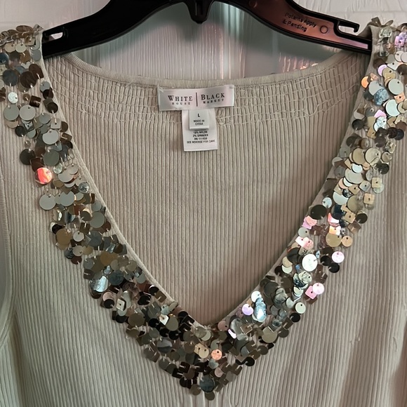 White House Black Market size large tank top like sweater. - Picture 2 of 7